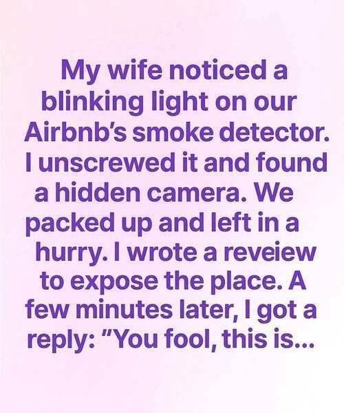 I Found a Camera in Our Airbnb — Then the Host’s Reply Chilled Me