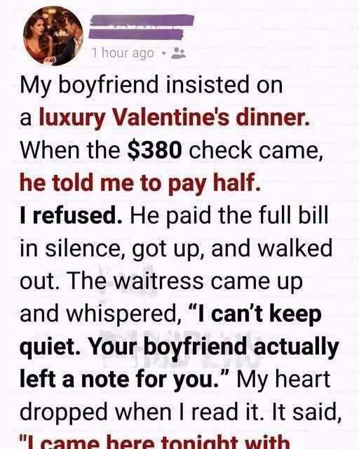 A Valentine’s Dinner That Revealed Everything: When a Test Destroyed Seven Years Together