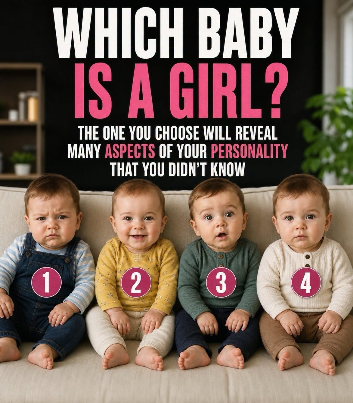 Psychological Test Which of These Four Babies Is a Little Girl
