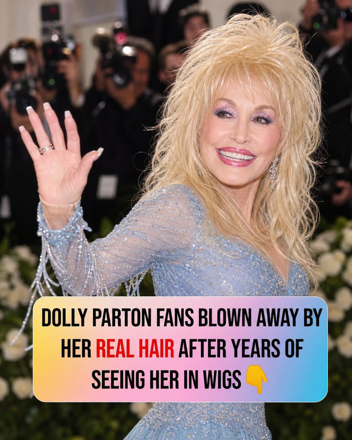 Dolly Parton fans blown away by her real hair after years of seeing her in wigs