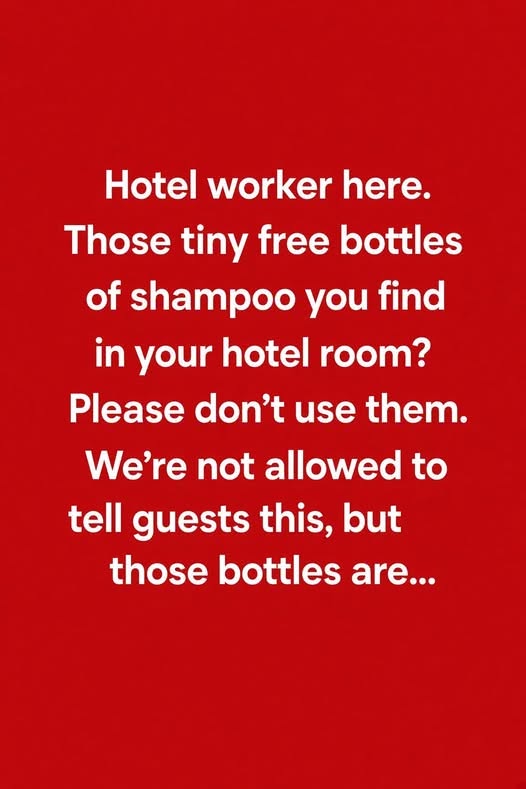 Think Twice Before Using Those Tiny Shampoo Bottles