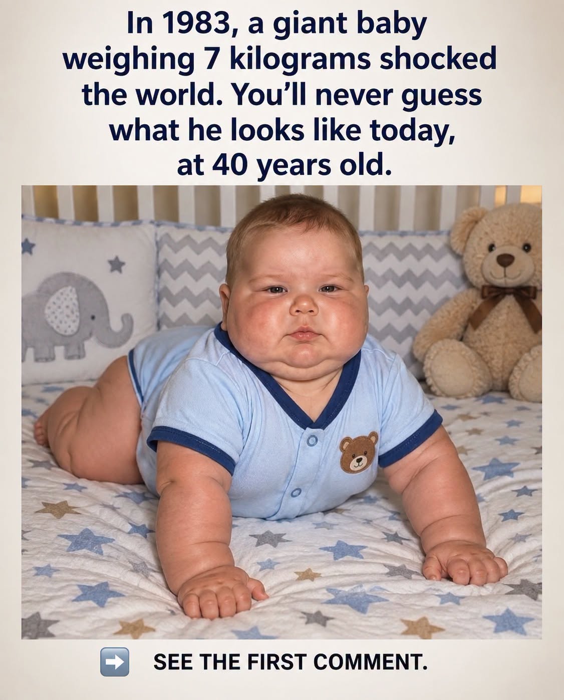 The 7 kilo baby who amazed the world in 1983: this is how it looks today, at the age of 40…
