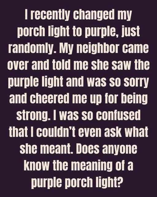 The Meaning Behind Purple Porch Lights: What They Represent and Why People Use Them