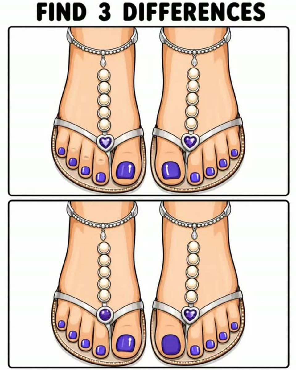The Pearl Sandal Challenge: Find 3 Differences.