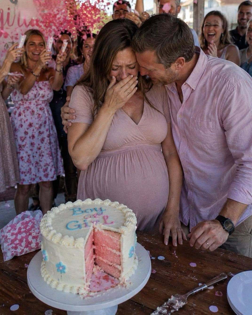 My Daughter Cut Into Her Gender Reveal Cake and Started Crying Then the Baker Pulled Me Aside