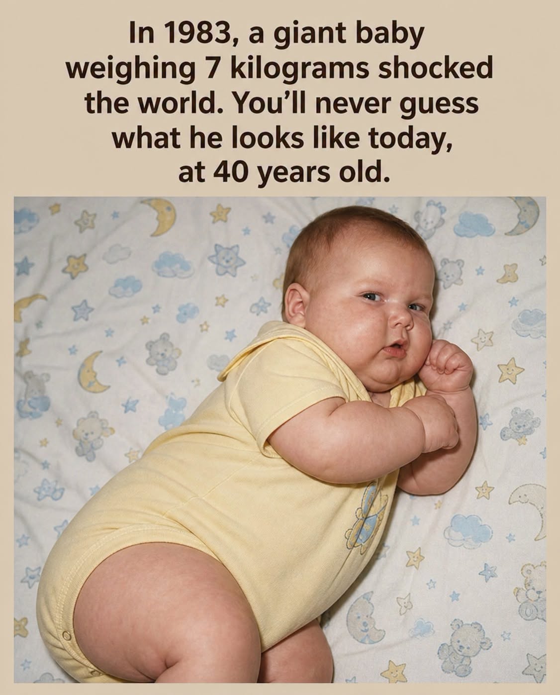 The 7 kilo baby who amazed the world in 1983: this is how it looks today, at the age of 40.