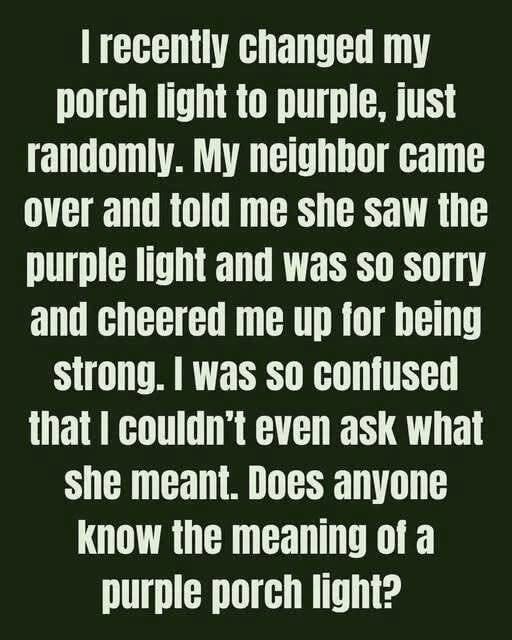 Purple Porch Lights Are Becoming More Common… But What They Represent Is More Meaningful Than You Might Think…