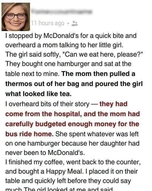 She Could Only Afford One Burger for Her Daughter—Then a Stranger Stepped In