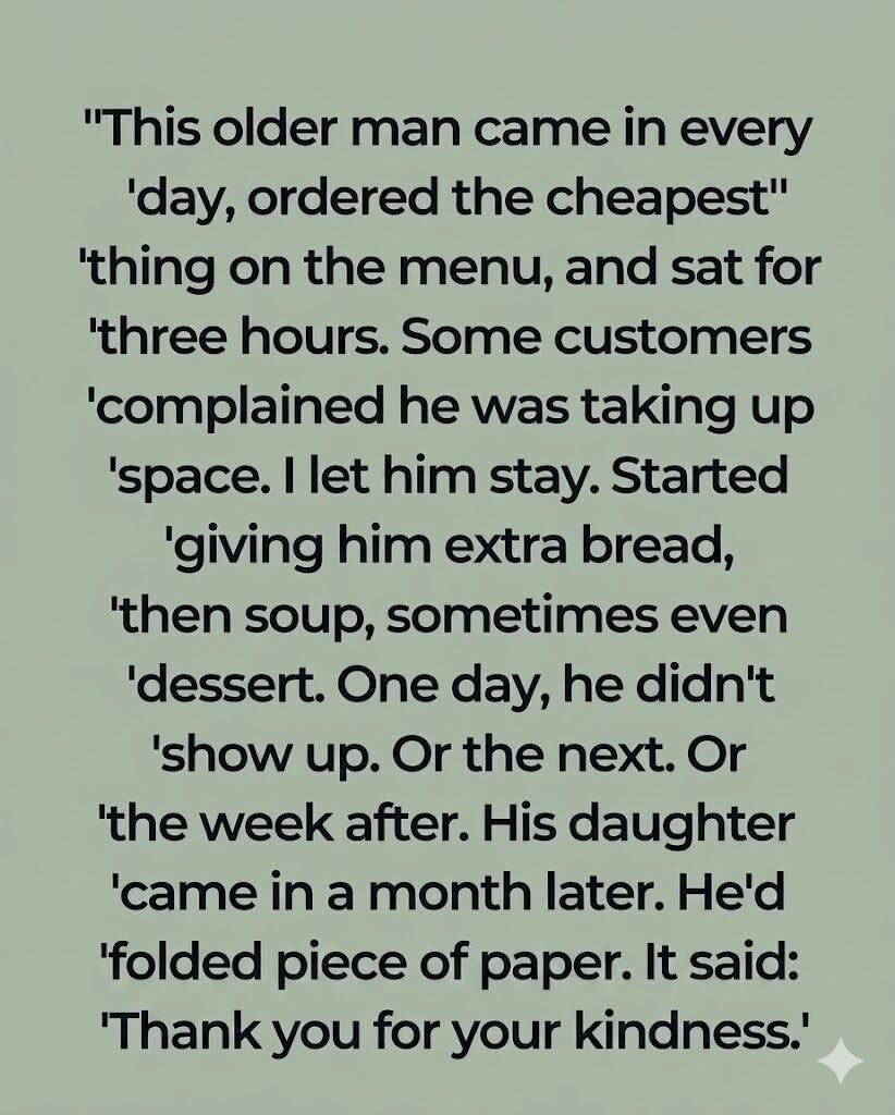 The Elderly Man Who Quietly Changed a Struggling Café