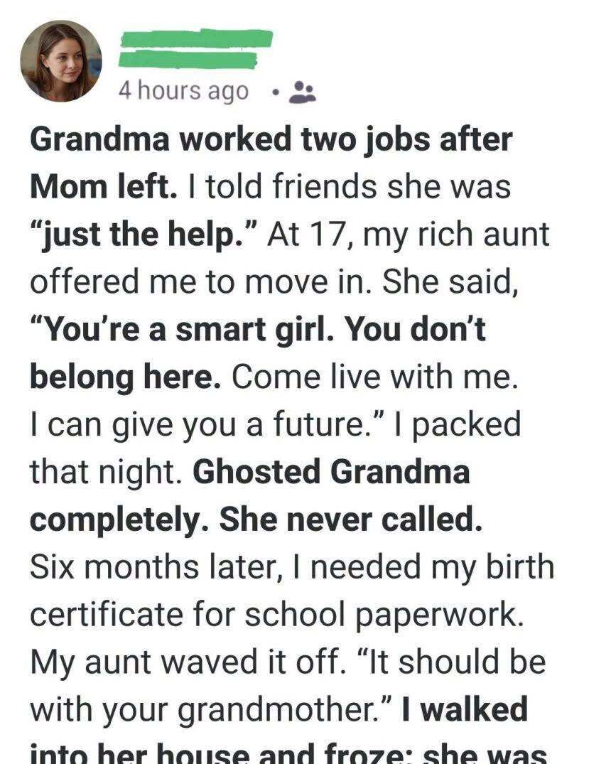 I Dismissed My Grandma as “Just the Help” and Left Home at 17—Coming Back Years Later Shattered Me