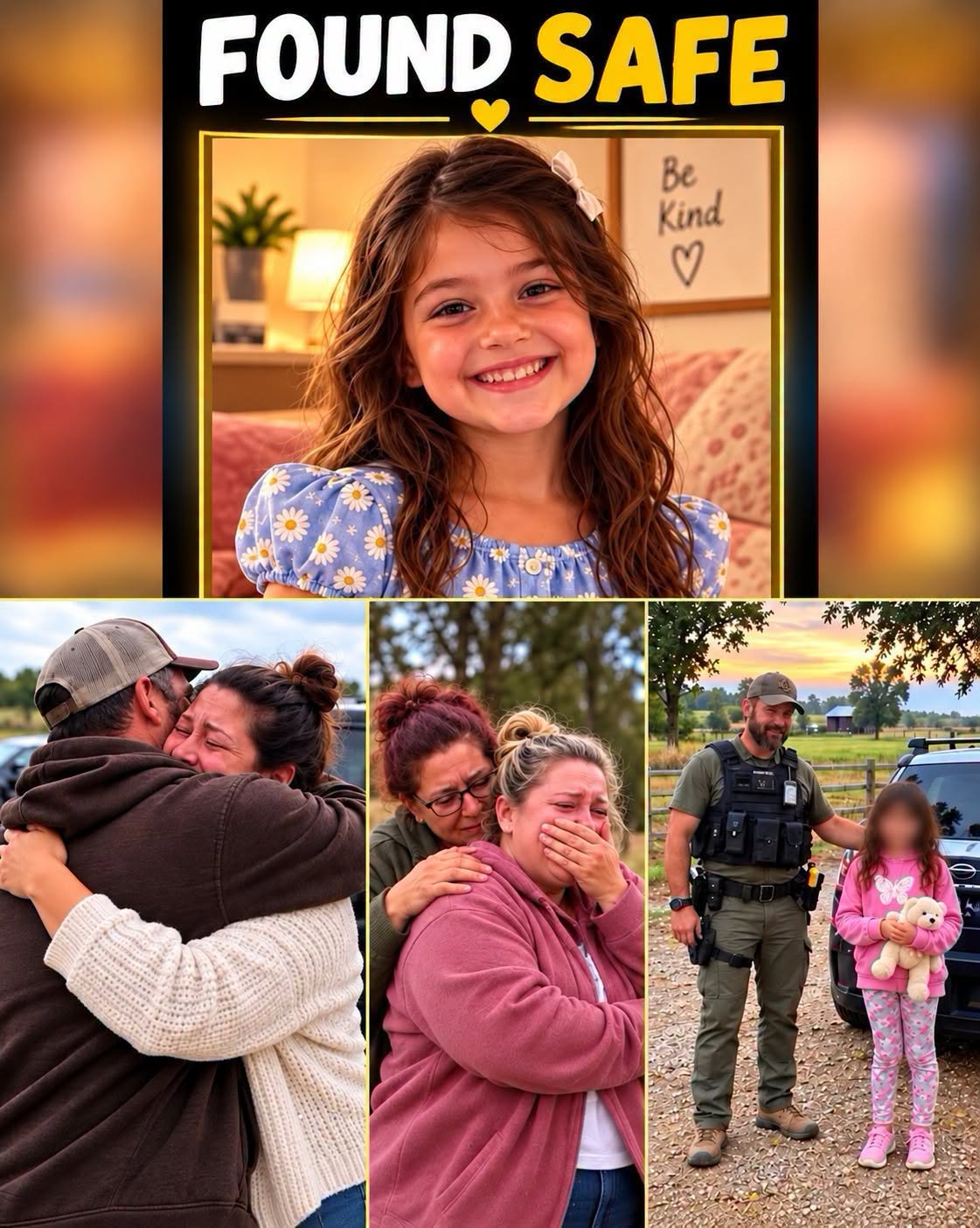 Missing Girl Reportedly Found Alive After More Than Three Years, Bringing Relief to Her Family