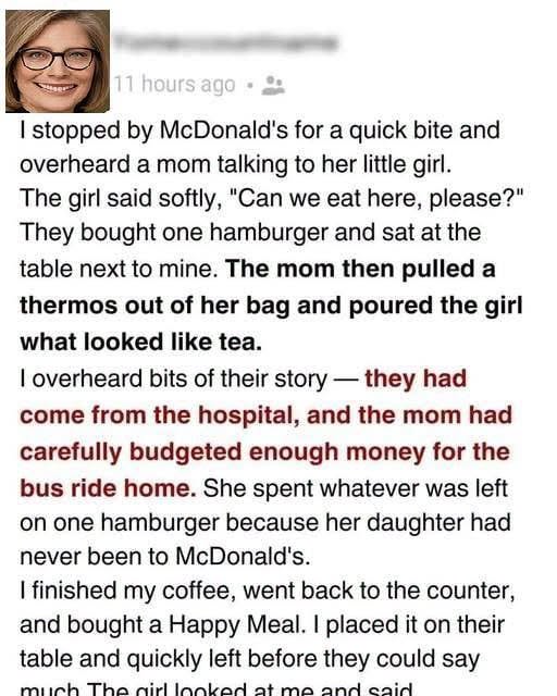 A Simple Act of Kindness at McDonald’s Changed a Mother and Daughter’s Evening