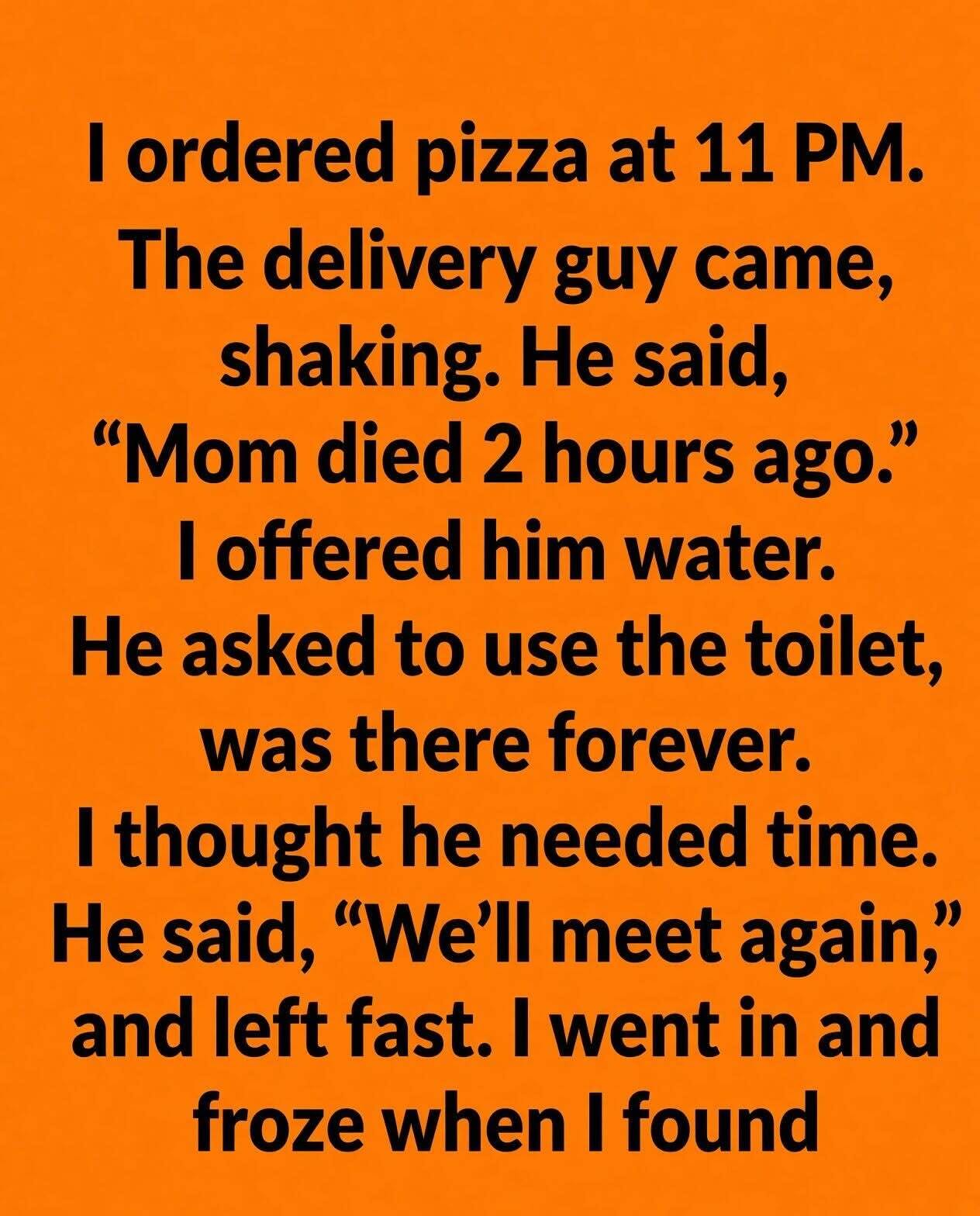 A Wrong-Address Pizza Delivery on a Rainy Night Became the Call That Saved Him