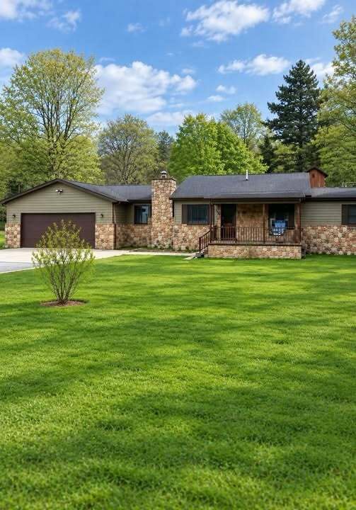 A Charming Ranch-Style Home Surrounded by Peaceful Countryside
