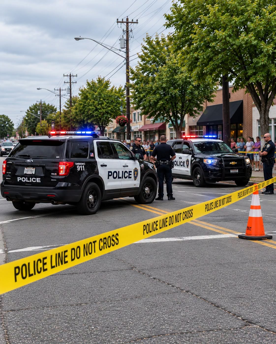 Police Respond to Neighborhood Emergency as Residents Follow Safety Instructions