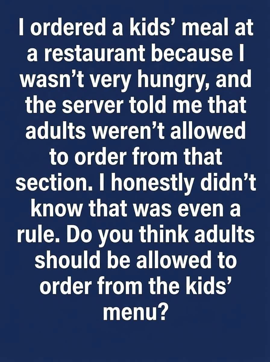 A Simple Restaurant Order Sparks an Interesting Debate About Children’s Menus