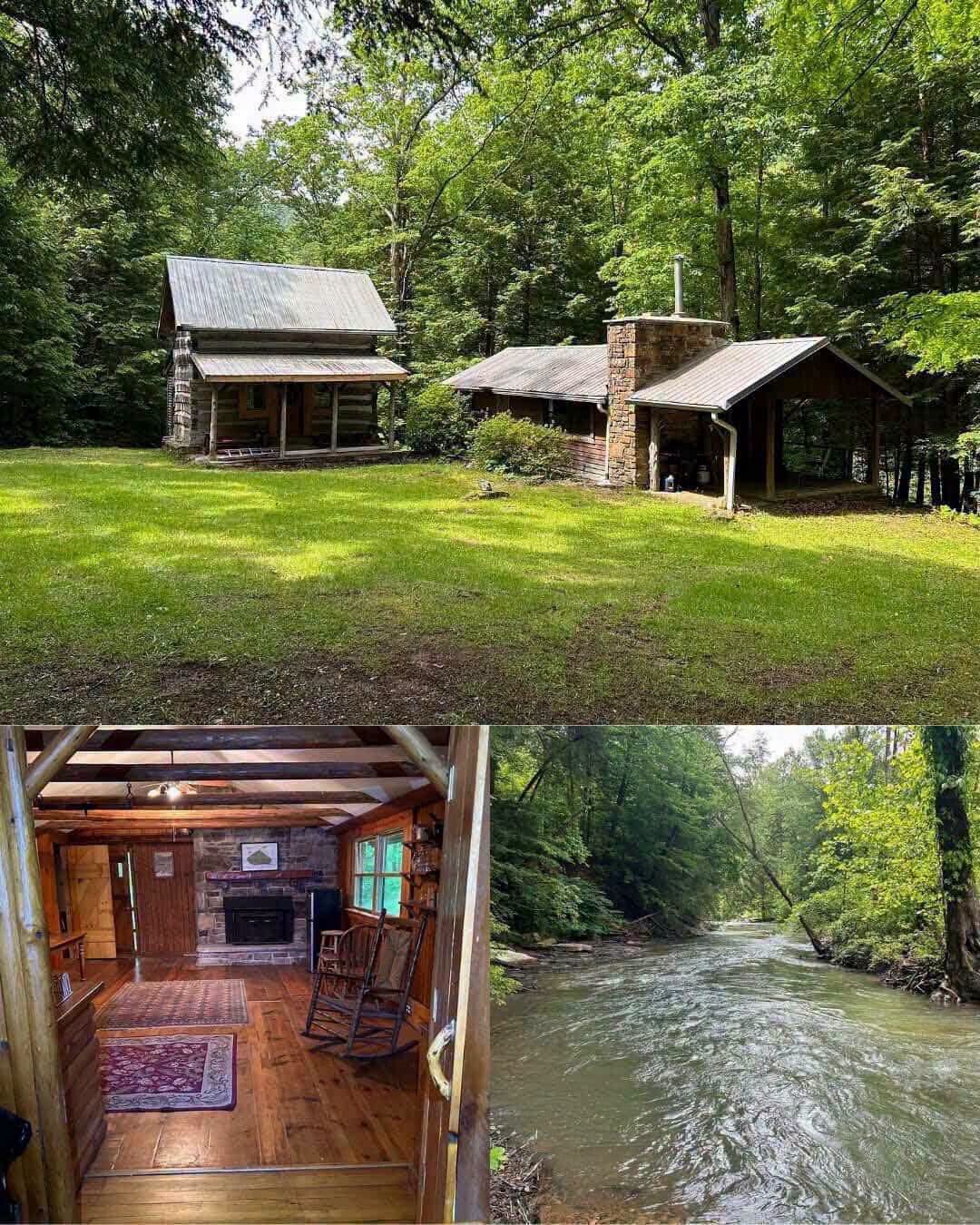 Secluded Waterfront Retreat in Vanceburg Features Two Rustic Cabins and Scenic Natural Surroundings