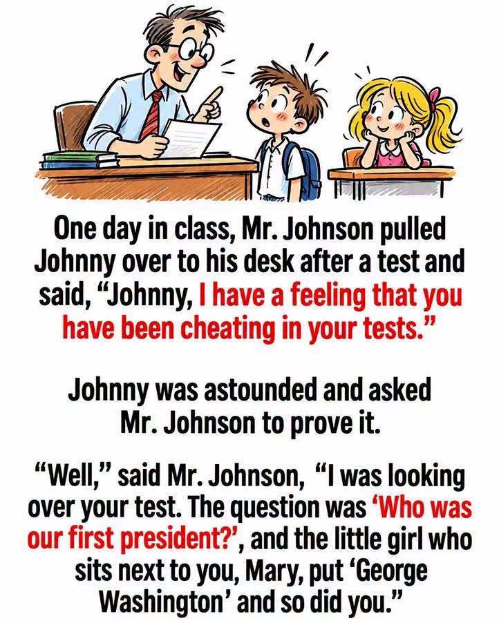 Teacher Suspects Johnny of Copying During a History Test, but His Final Answer Reveals Everything